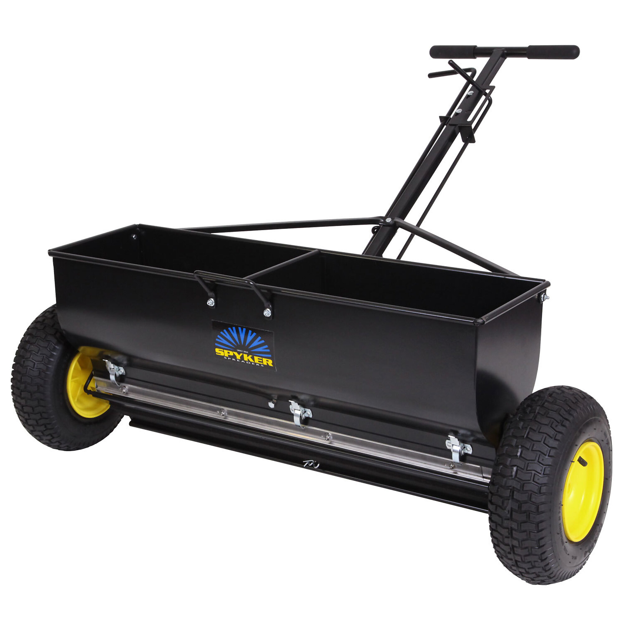Spyker Walk-Behind Side-by-Side Drop Spreader, 120-Lb. Capacity, 18in./36in. Spreading Width, Model# P70-12010